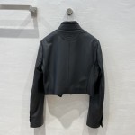 Fendi temperament short jacket leather jacket